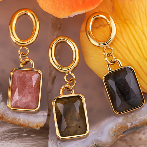 Подвеска из титана с камнем Родохрозит Gold фото 2